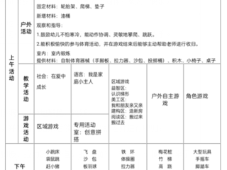 中三班第二周周计划