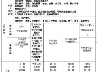 中四班第四周周计划