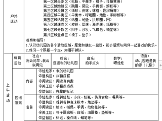 小一班第一周工作计划（2023.9.4——9.8）