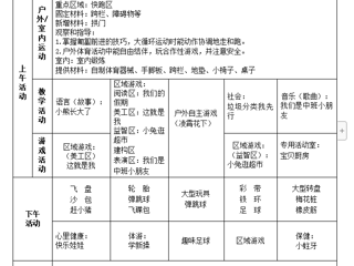 中二班 第一周工作计划