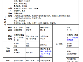 小二班第十一周工作计划（2024.04.28-2024.04.30、2024.05.11）