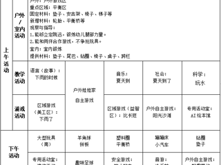 小一班第十六周工作计划（2024.6.3-6.7）
