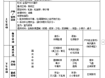 大六班第六周周计划（2025.10.9-10.11）