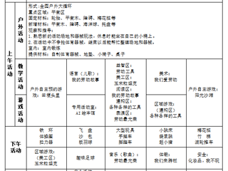 中一班第四周周计划（2025.9.22——2025.9.26）