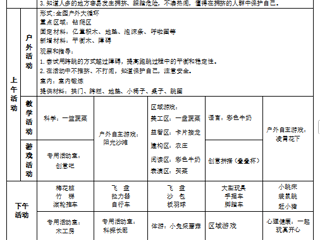 中一班第九周周计划（2025.10.27——2025.10.31）