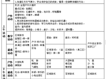 中一班第十九周周计划（2026.1.5——2026.1.9）
