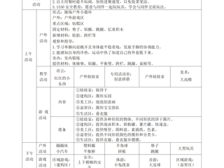 小三班第十五周工作计划